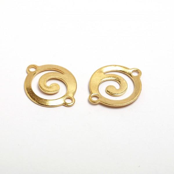 Ciondolo guarnizione tribale 15 mm colore oro menoni busta da 20 pezzi