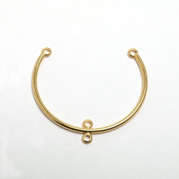 ciondolo mezzaluna in filo colore oro 28mm menoni busta da 4 pezzi