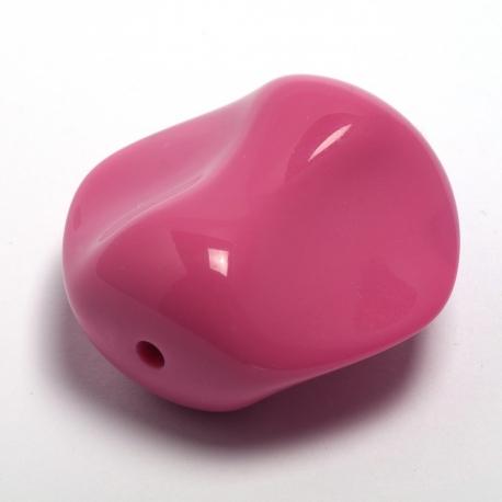 Perla in resina  fucsia 38 x 45 mm mabel busta da 5 pezzi