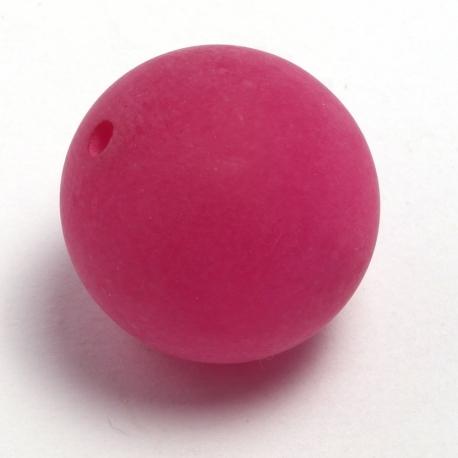 Perla in resina tonda polaris fucsia Stafil 18mm busta da 2 pezzi