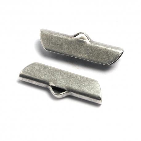 Terminale per maglia 23 mm argento antico chiaro menoni busta da 10 pezzi