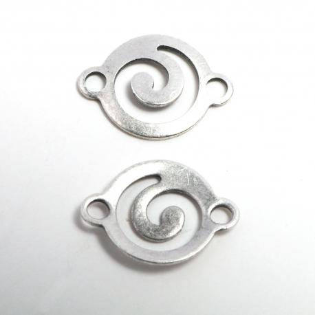Ciondolo guarnizione tribale 16 mm argento chiaro menoni busta da 10 pezzi