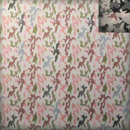 Carta da scrapbooking  fantasia mimetica rosa stamperia foglio