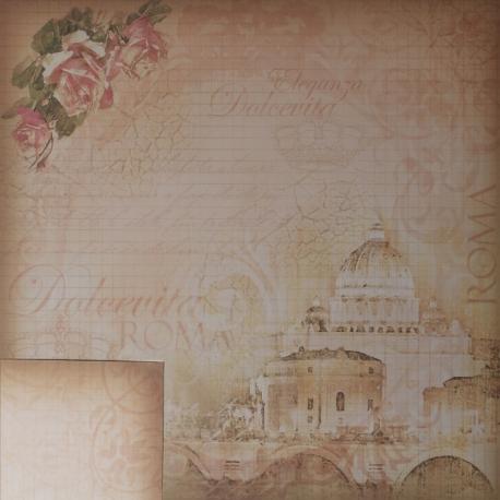 Carta da scrapbooking dolcevita Roma stamperia foglio