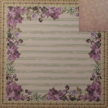 Carta da scrapbooking fiori glicine  stamperia foglio