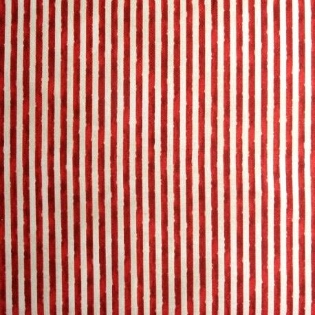 Tessuto americano panna e rosso arti e grafica 110x30cm