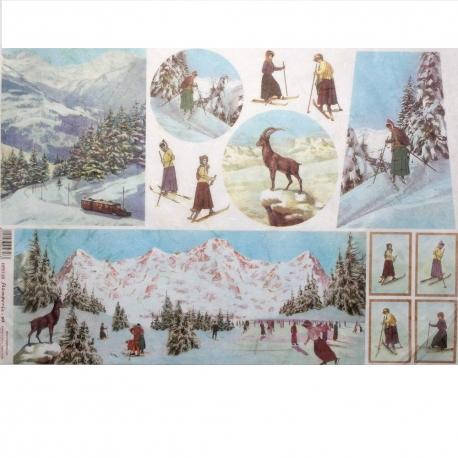 Carta riso pista sci stamperia 33x48