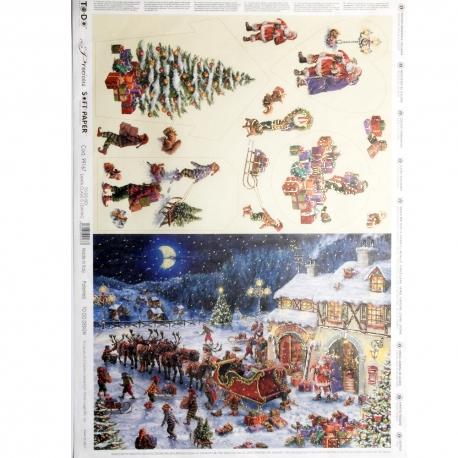 Paesaggio con slitta - Carta Velo to.do 33x48