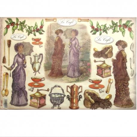 Carta riso dame e caffè stamperia 33x48