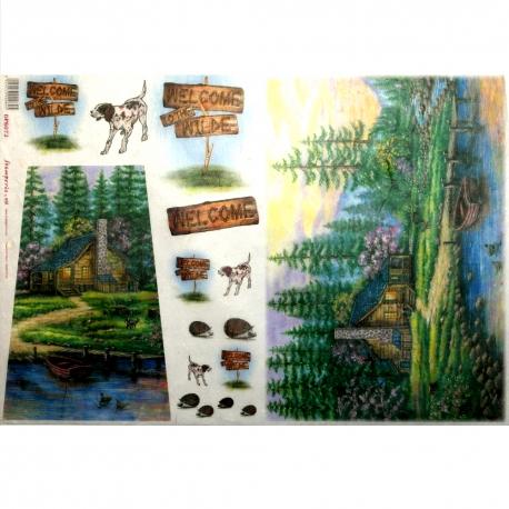 Carta riso welcome on the wild stamperia 33x48
