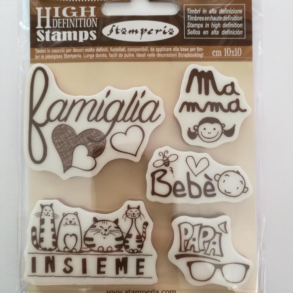 Timbro famiglia Stamperia 10 x 10cm
