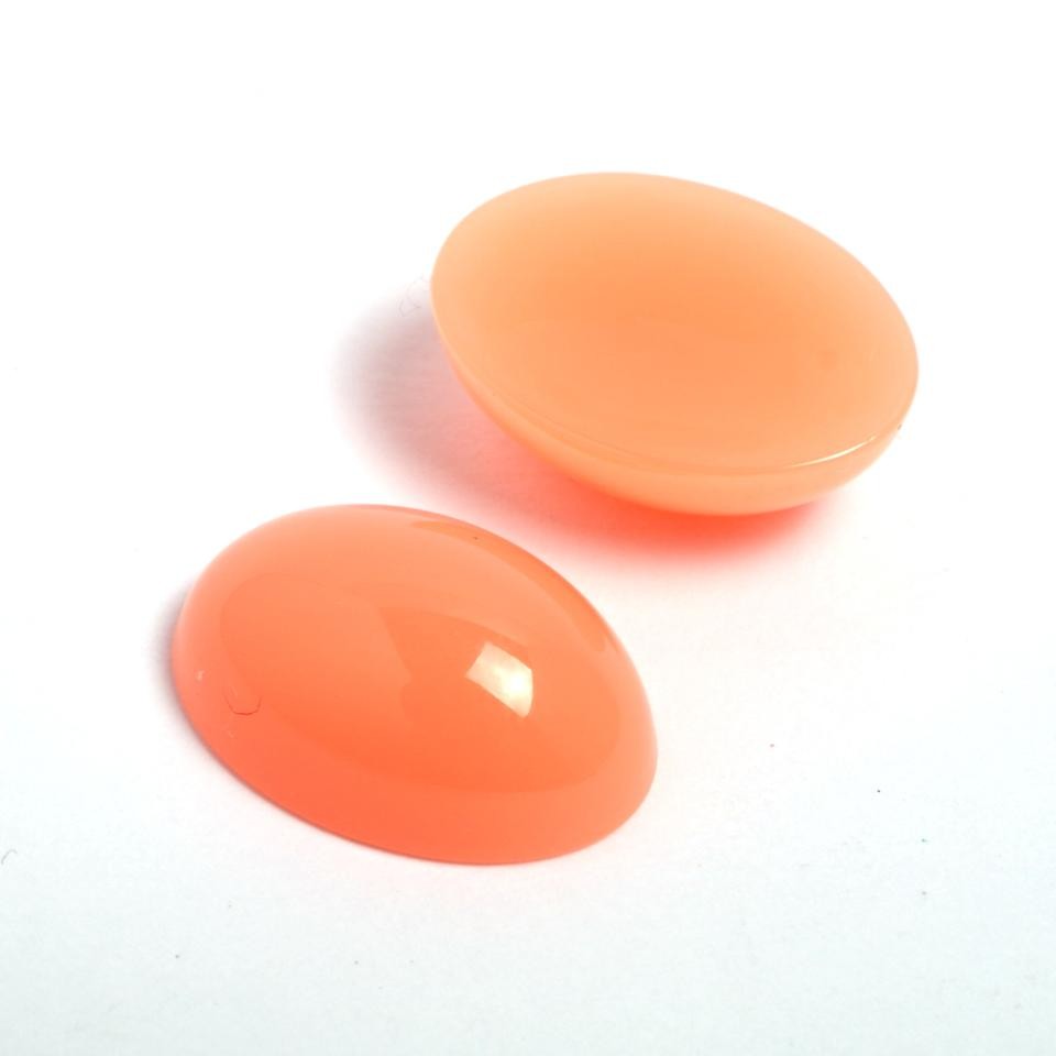 Cabochon arancio fluo ovale 12x18mm arti e grafica busta da 15 pezzi