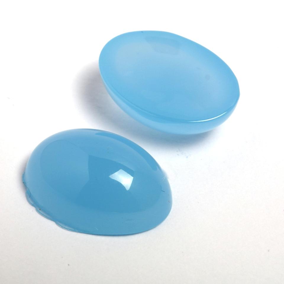 Cabochon blu opale ovale 12x18mm arti e grafica busta da 15 pezzi