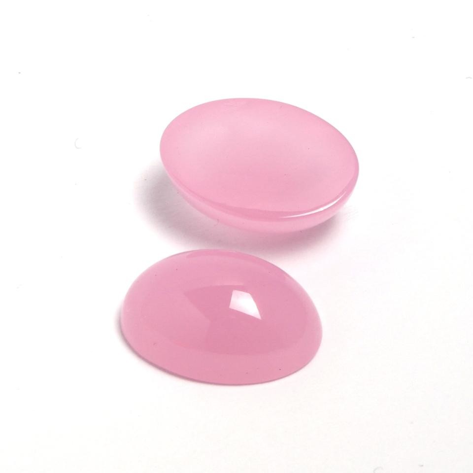 Cabochon rosa opale ovale arti e grafica 12x18mm
