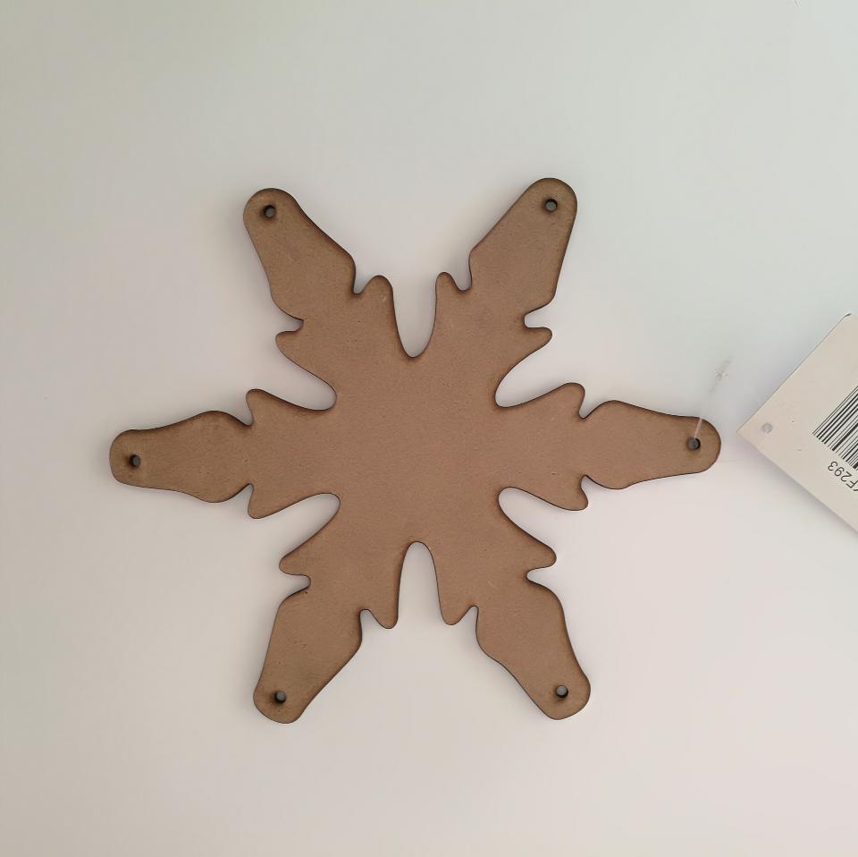 Sagoma in mdf - Fiocco neve stilizzato stamperia 20cm