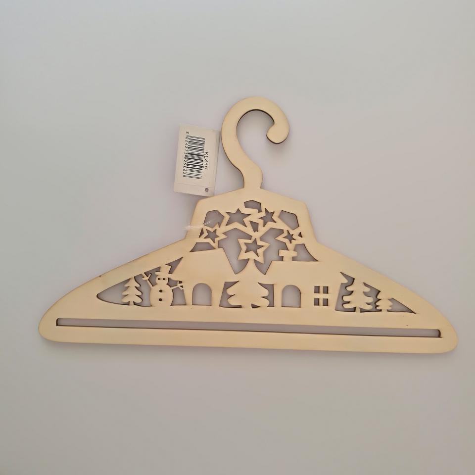 sagoma in legno Gruccia in legno stamperia 18 x 30 cm