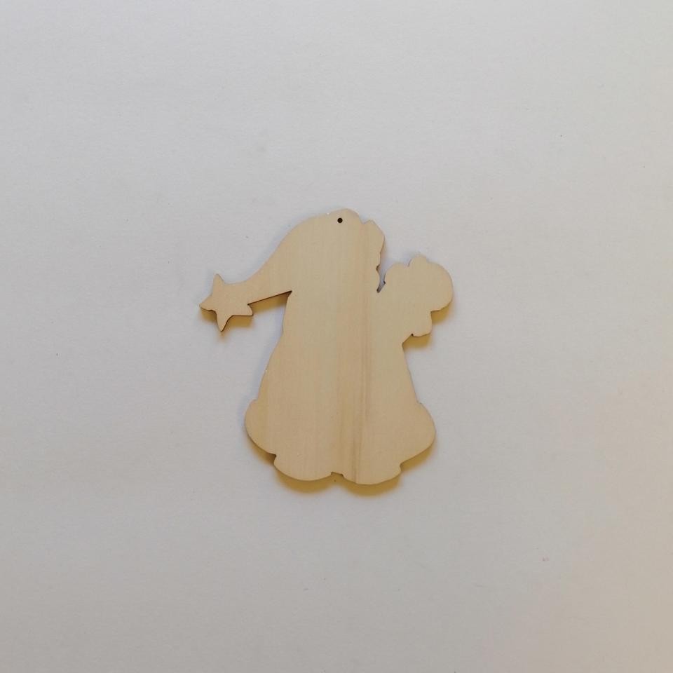 Sagome in legno da decorare  Babbo Natale Stella to do 13x14cm