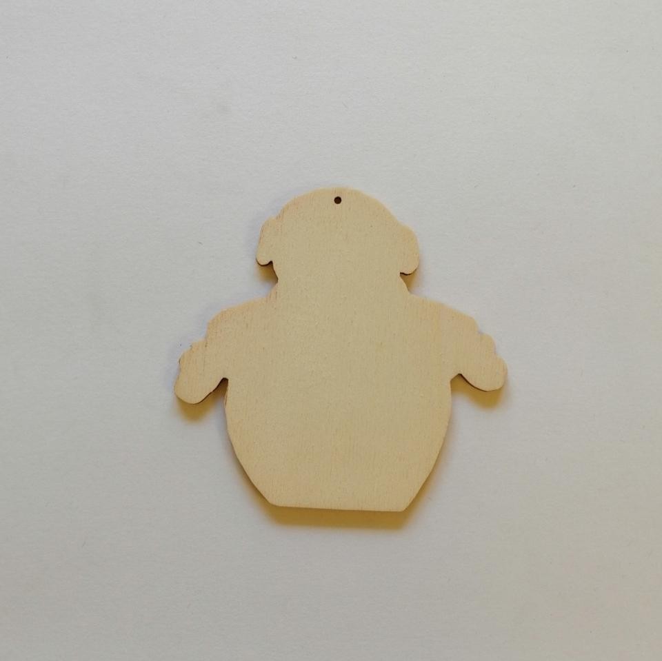 Sagome in legno da decorare Pupazzo neve Jan to do 10x10,5cm n°34