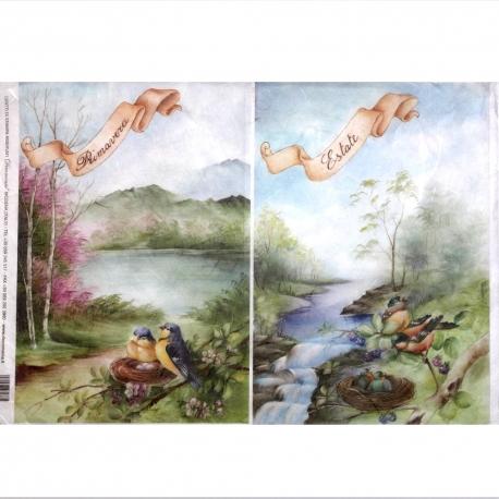 Carta riso primavera- estate decomania 33x48