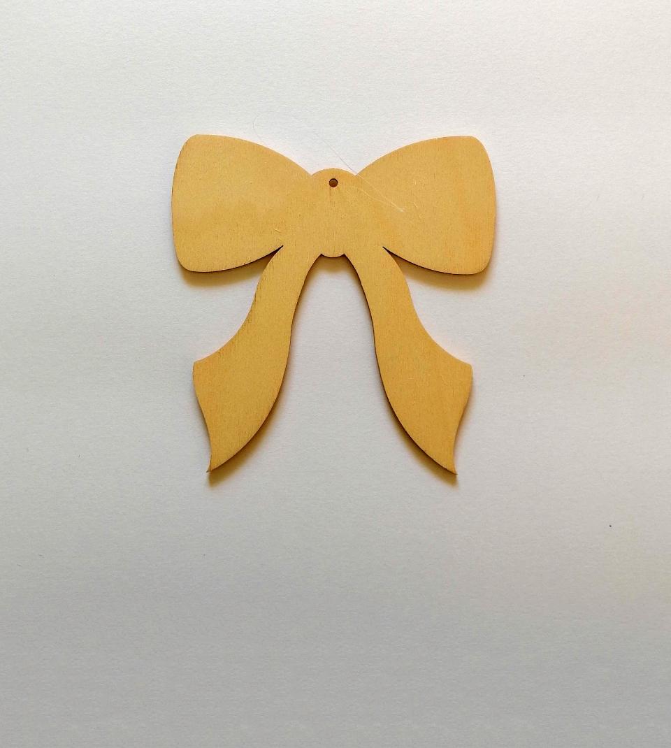 Sagome in legno da decorare  Fiocco to do 11,5x11,5cm