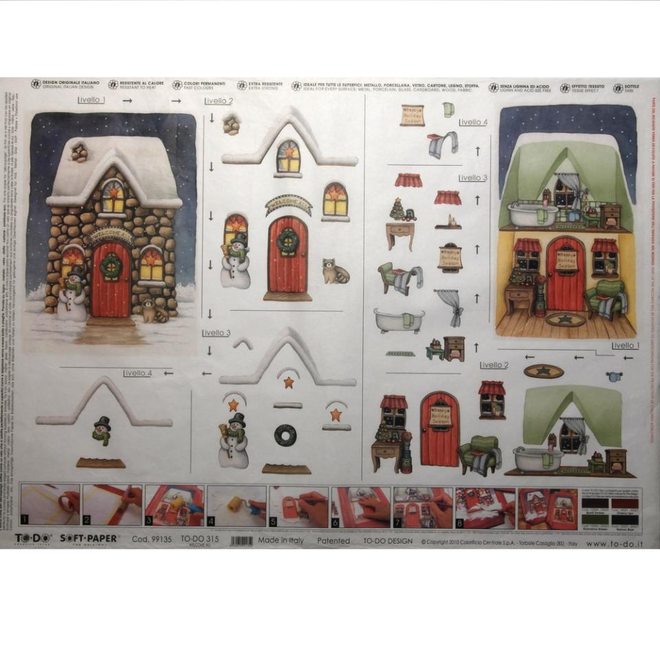 Tegola pupazzo neve Welcome to do 49.5x69,5
