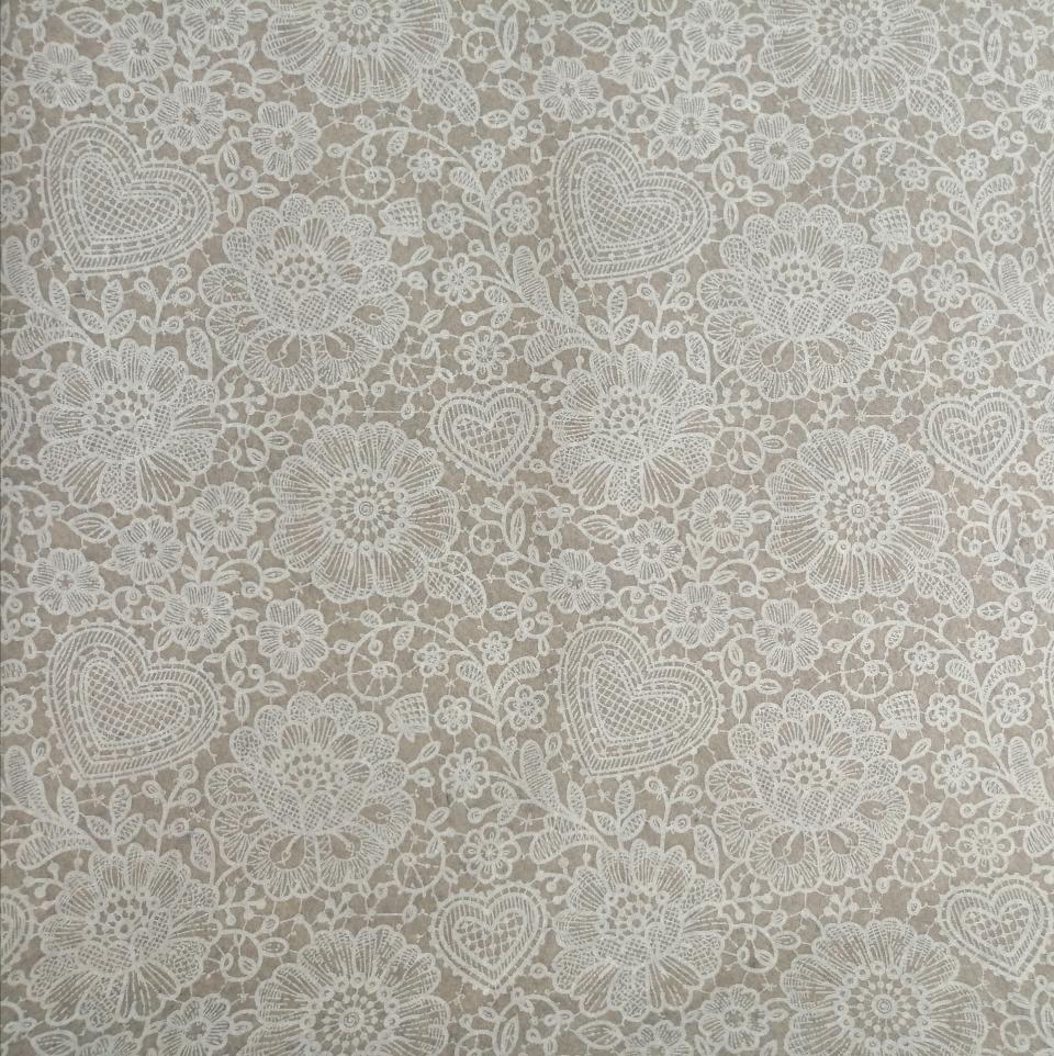 Pannolenci beige/crema effetto pizzo stafil 90x50cm