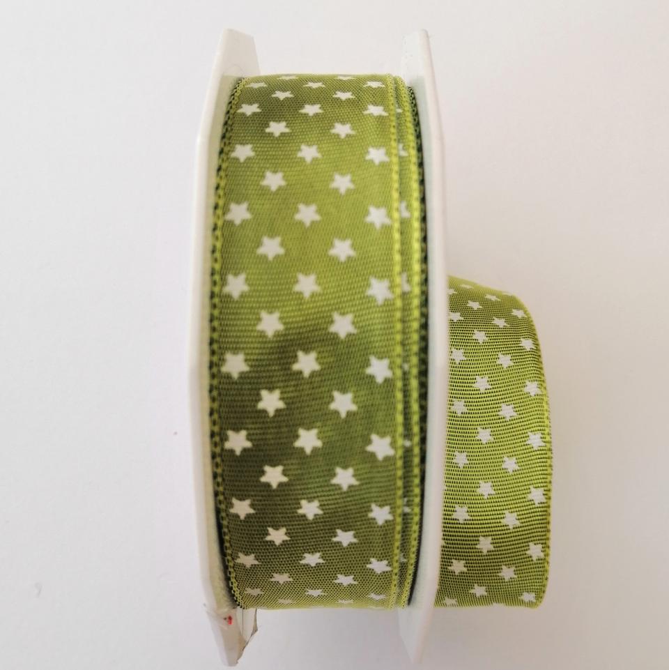 Decoro mini stars arti e grafica fondo verde chiaro 25mm