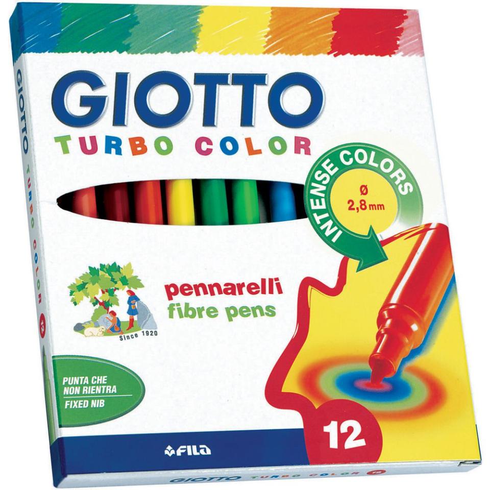 Turbo color  giotto fila confezione da  12 pennarelli