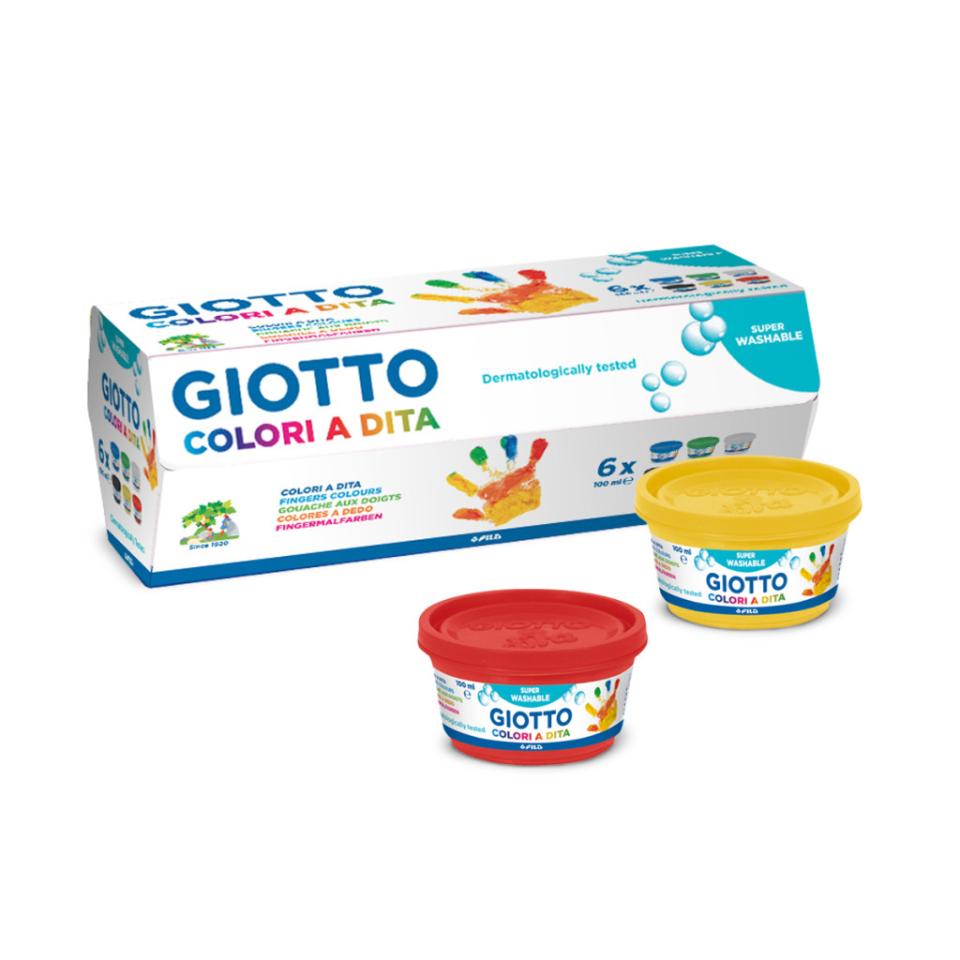 Colori a dita Giotto Fila confezione da 6 barattoli da 100ml