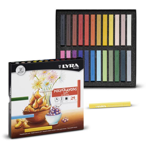 Polycrayons Soft lyra fila confezione da 24 gessetti per artisti