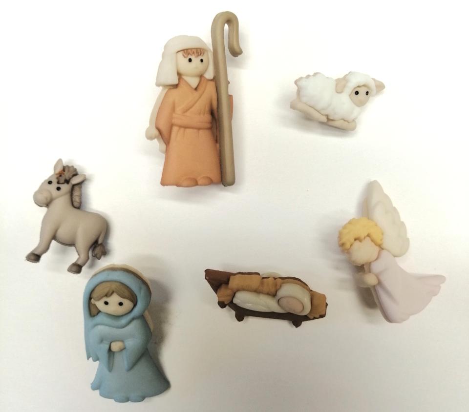 Bottoni decortivi Sacra famiglia arti e grafica 2/3 cm