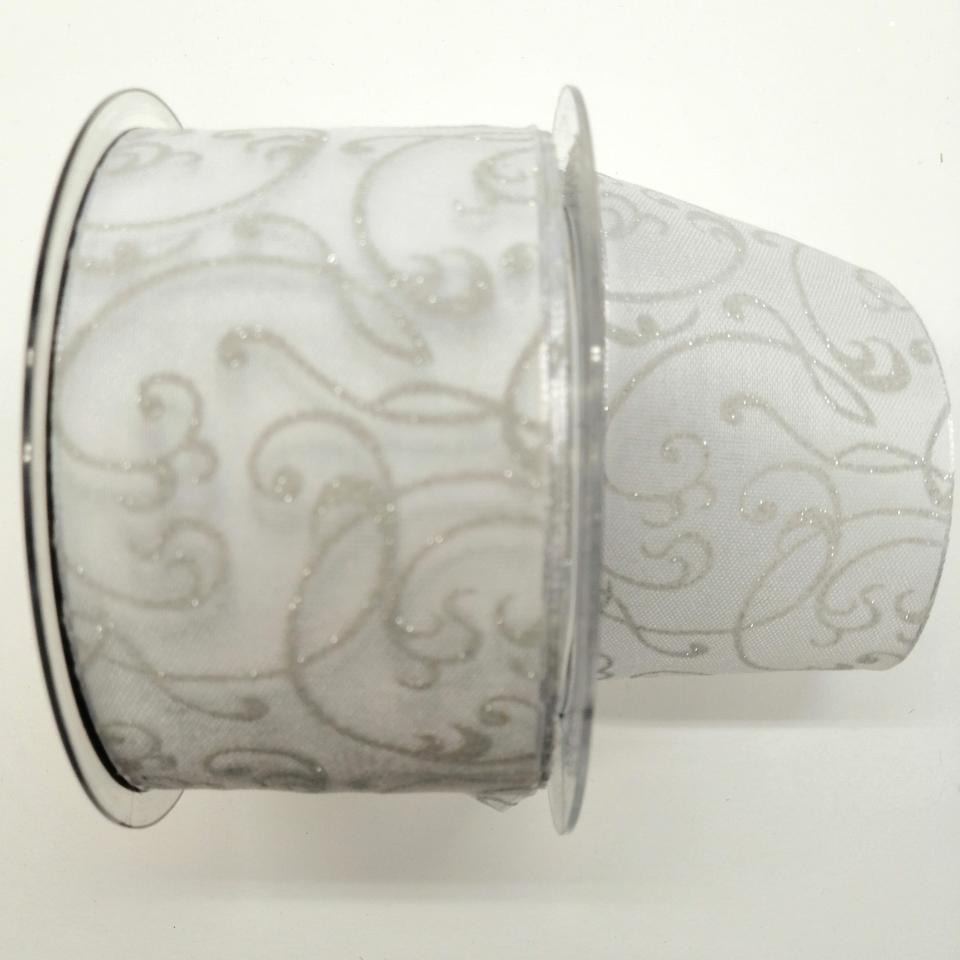 Decoro ghirigori a rilievo glitterati pbs 100x60 mm