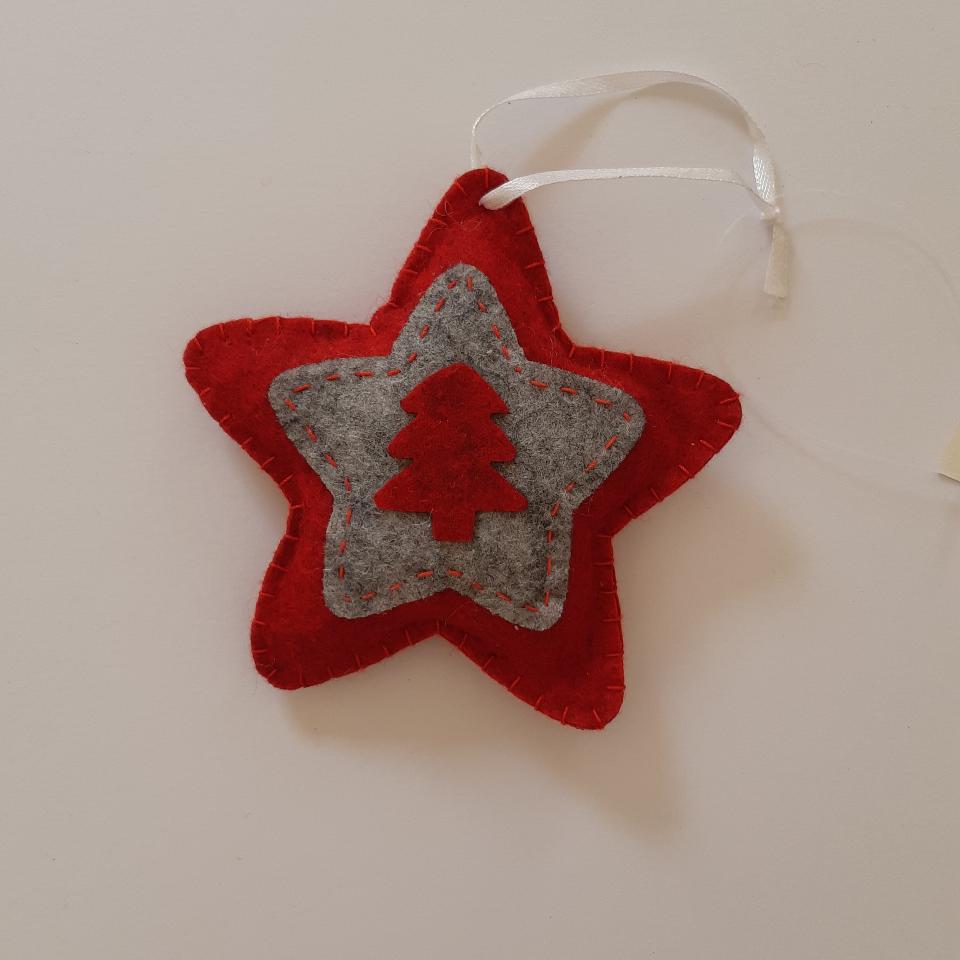 Stelle di pannolenci imbottite stafil 11x9cm confezione 4 pz