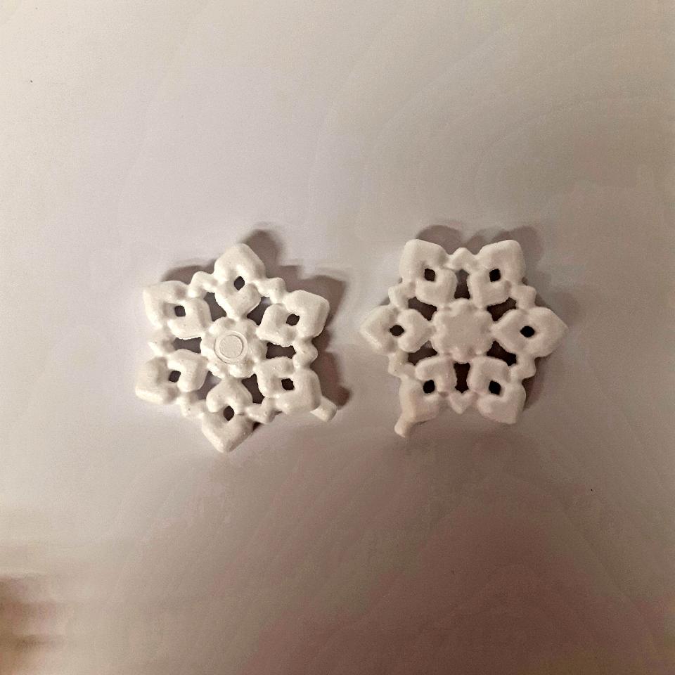 Fiocco neve di polistirolo arti e grafica H 9cm spessore 1 cm