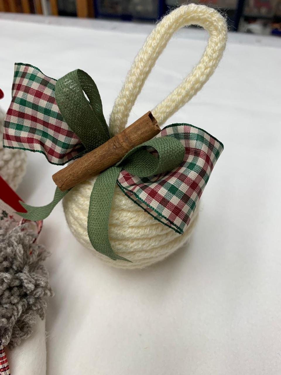 Set Palle di Natale ed un Angelo  Arti e Grafica in lana e fiocchi decorati