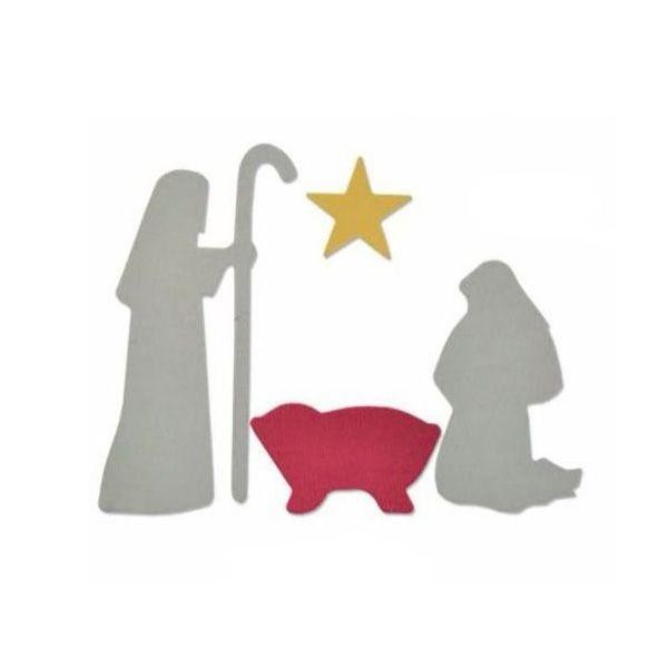 FUSTELLA BIG SHOT presepe natalizio SIZZIX CODICE 661982 SACRA FAMIGLIA