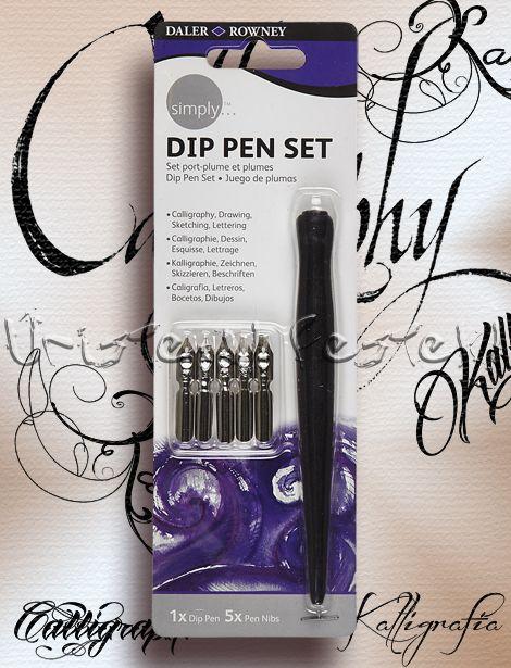 set da calligrafia daler rowney confezione con pennino più cinque punte