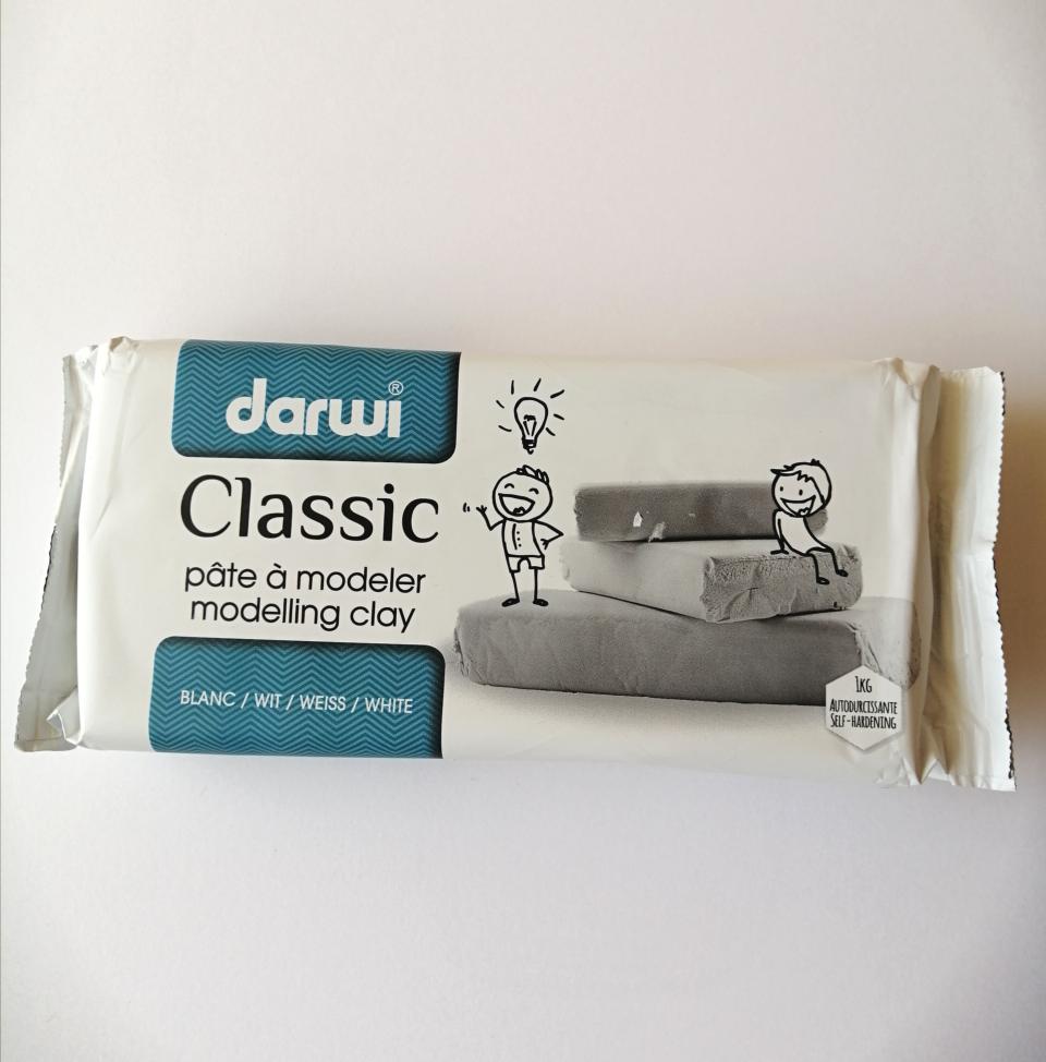 pasta  per modellare darwi colore bianco panetto da 1kg