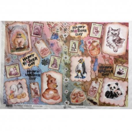 Carta riso festa della mamma e del papà ferrario 33x48