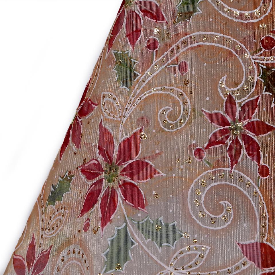 Stoffa Natalizia  fantasia  Stelle di natale colore rosso hobby fun 29 cm x 100cm