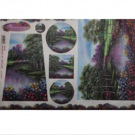 Carta riso decoupage fantasia primavera stamperia 33x48 (cm)