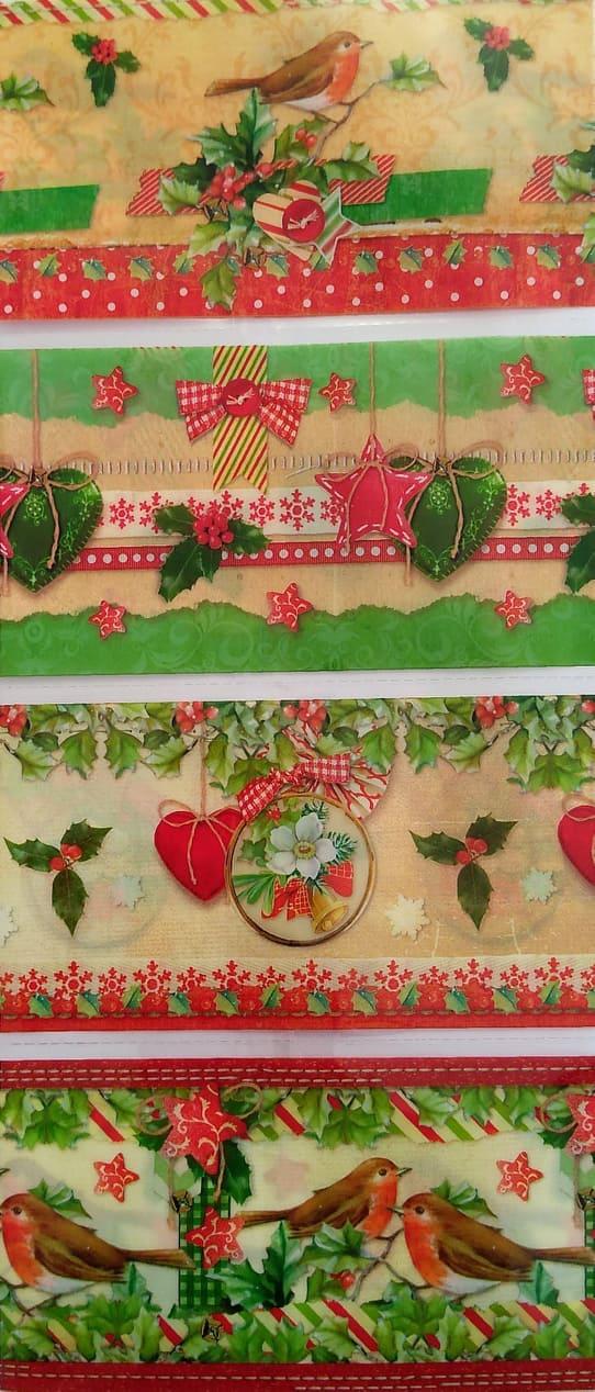 pellicola termoretraibile con stelle Natale ed animali  stafil 26cm x 7 cm