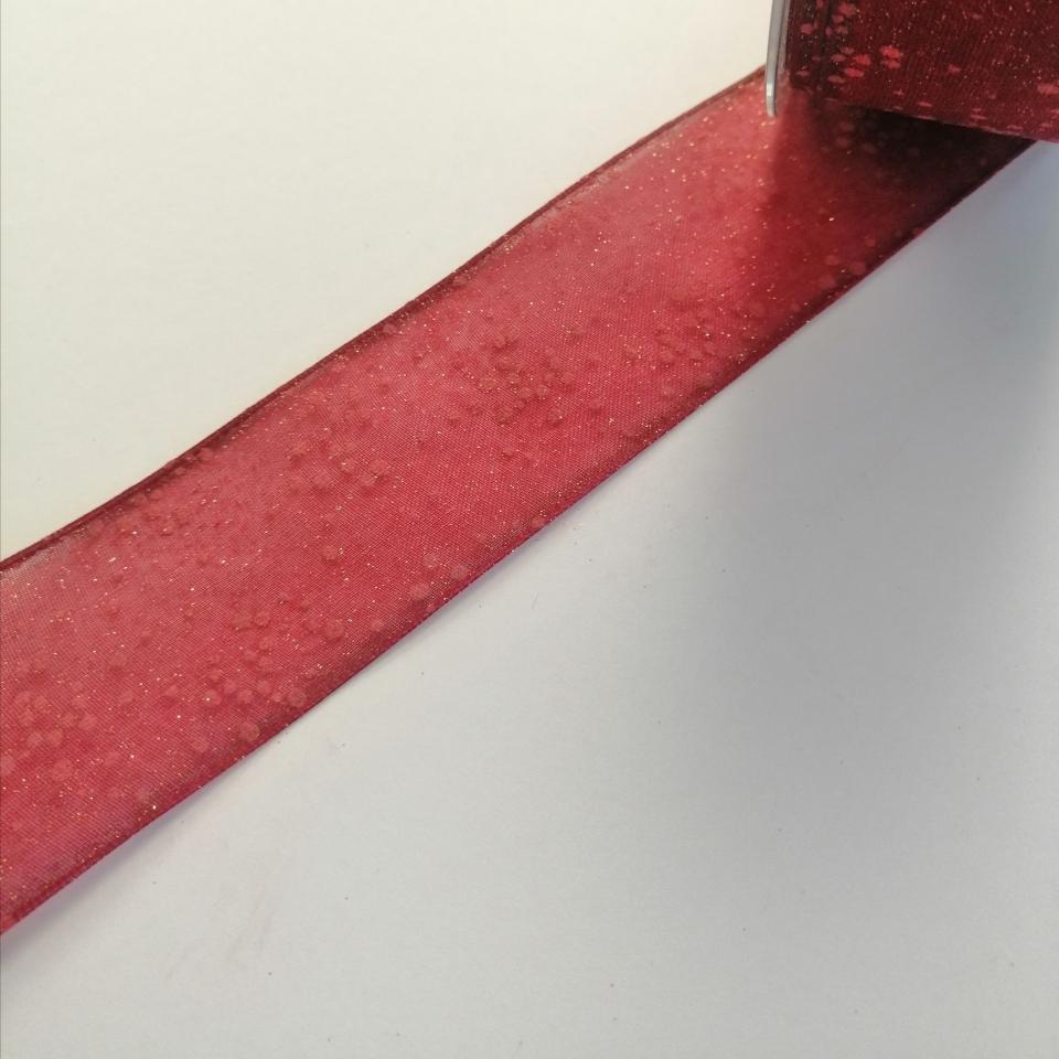 nastro organsa  con glitter Goldina 40mm x 1mt