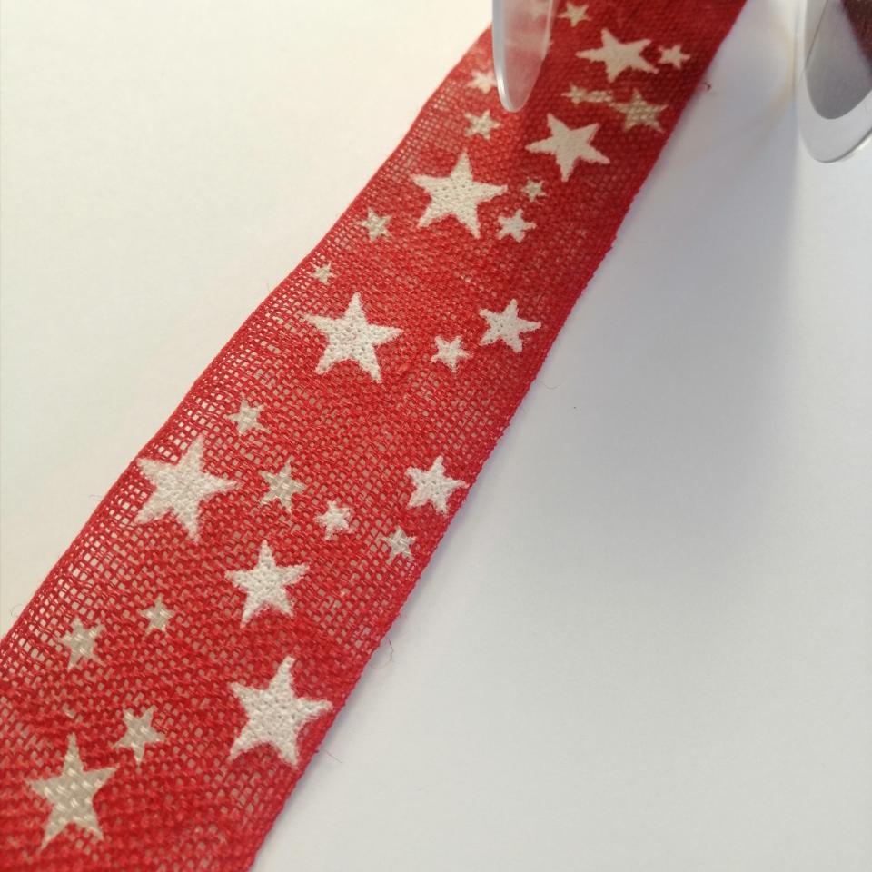 nastro tela grezza rossa Goldina 40mm x 1mt