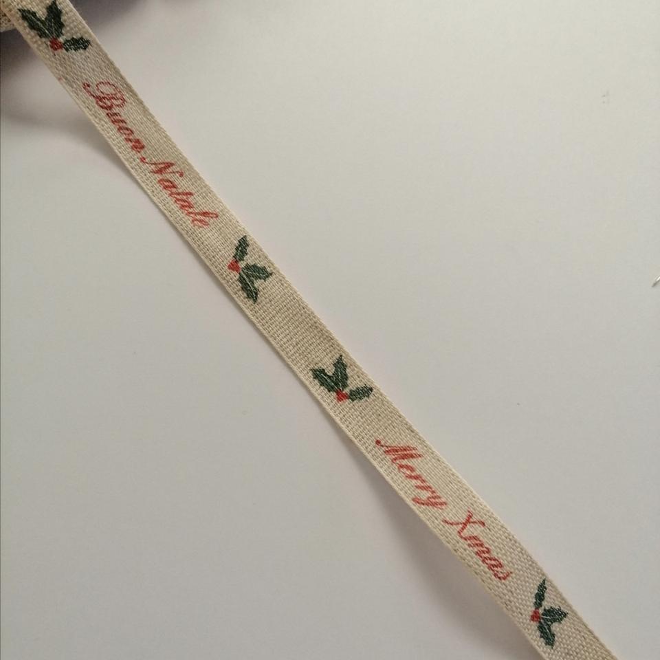 nastro tela buon natale nastri di mirta 15 mm x 1mt
