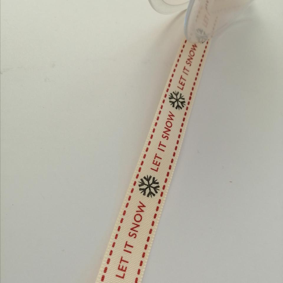 nastro avorio let it snow Stafil 15 mm x 1 mt