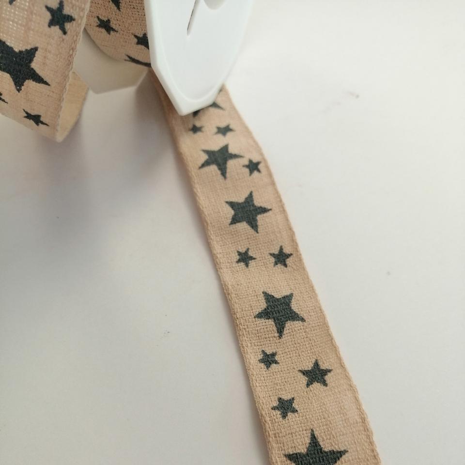 nastro corda con stelle azzurro Stafil 25 mm x 1 mt