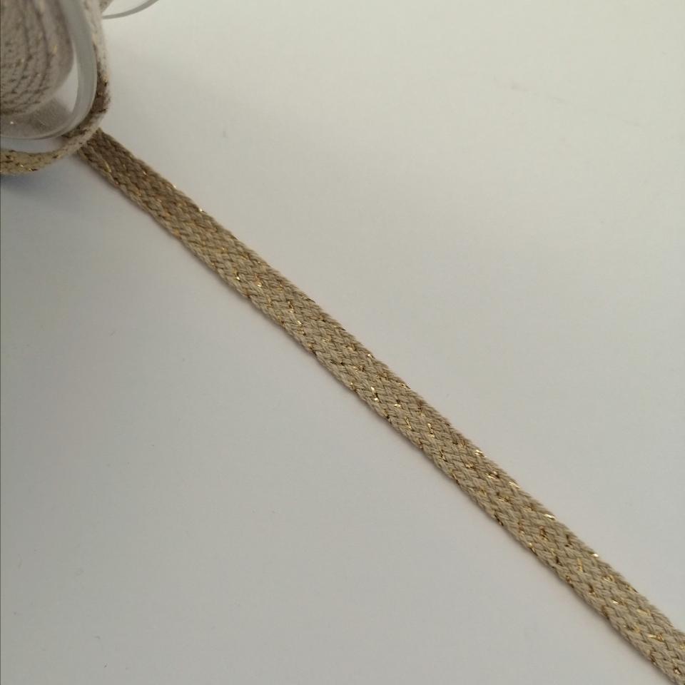 nastro fettuccia sabbia e oro stumpf 7 mm x 1 mt