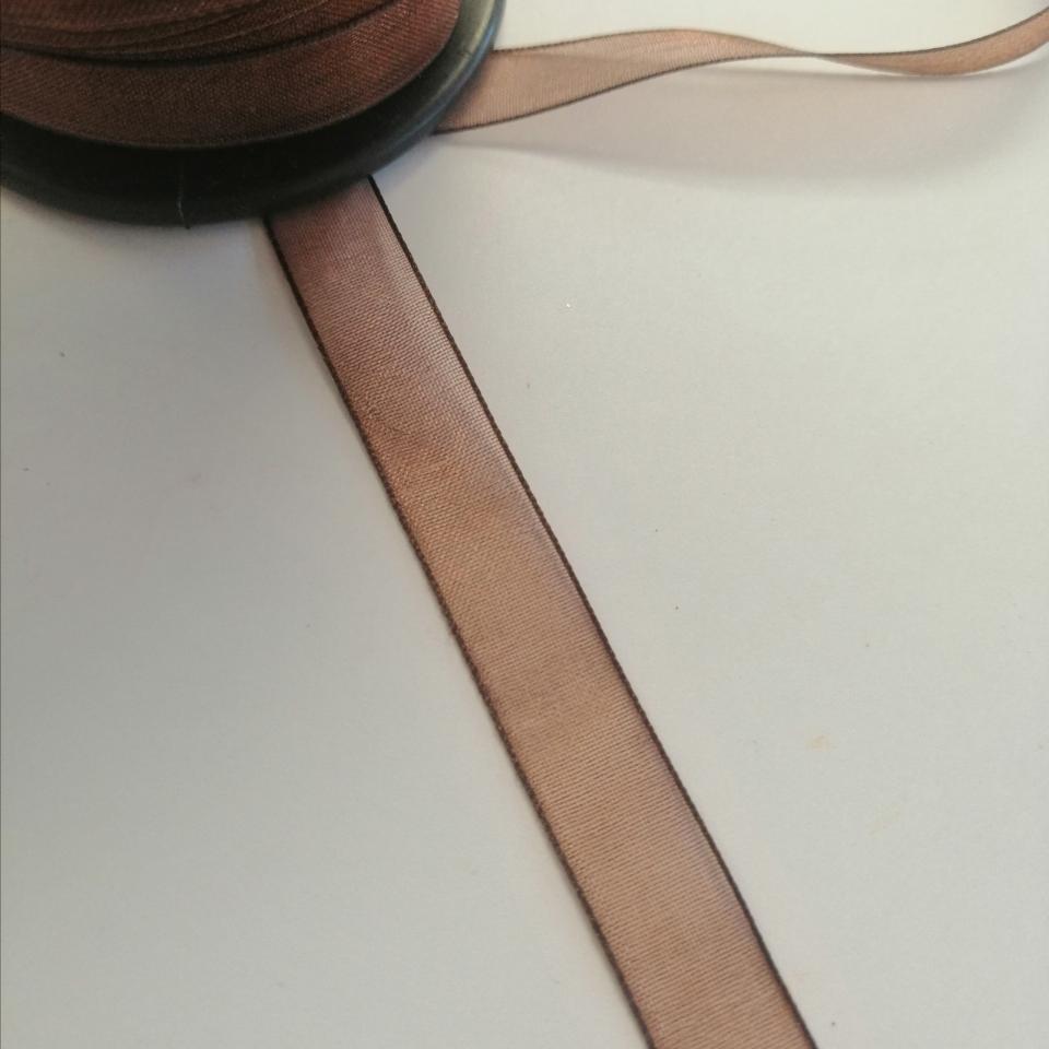 nastro organza marrone  arti e grafica 10 mm x 4 mt