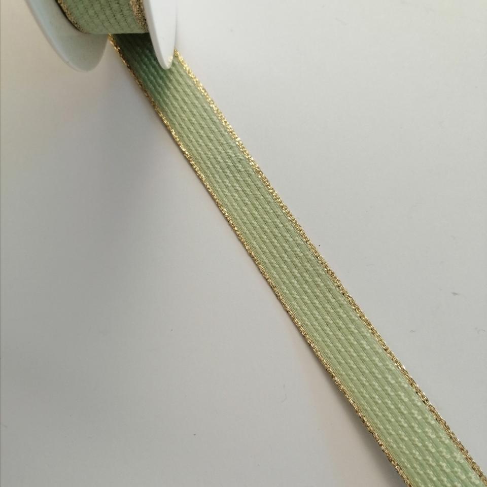 nastro verde salvia  goldina 15 mm x 1 mt